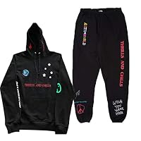 Travis Scott ASTROWORLD Cotton 100% Letter Printed Women Men Jogging Pants Black 3 M