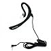 Behind-The-Ear WIRED Hands-free Headset MONO Headphone 3.5mm Single Earphone w Boom Mic for iPad, iPhone 6S 6 Plus 5S 4S - Samsung Galaxy S8 S8+ S6 S7 Edge S5 Note 5 4 3 - LG G5 G6 V20 - Google Pixel