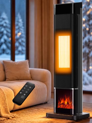 Uthfy Oscillating Electric Fireplace Heater