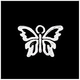 Pack of 80 Butterfly Charms Pendants Silver Craft Supplies for Jewelry Making Tibetan Accessories for Bracelets Necklace DIY