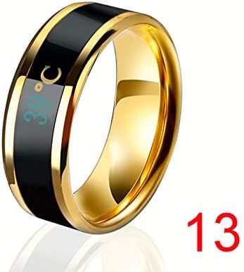 Youzpin Smart Temperature Rings Couple Rings Mood Temperature Display Rings
