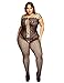 CURRMIEGO Crotchless Bodystocking Plus Size Open Crotch Teddy Lingerie for Women Black