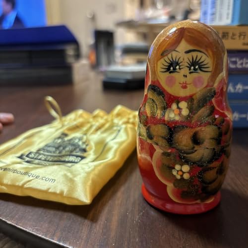 Matryoshka Set of 5 Red and Gold Russia