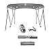 MSC 3 Bow 4 Bow Bimini Top Boat Cover with Rear Support Pole and Storage Boot(Grey, 3 Bow 6'L x 46