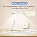 led desk lamp for kids desk lamp with usb charging port reading lights for books in bed portable folding desk lamp office women girls beside table lamp for study desk light battery powered small white