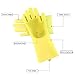 Marsoul MS-00036 123, Magic Saksak Gloves Wash ScrubberHeat Resistant Reusable Brush Silicone Scrubber for Cleaning, Household, Dish, Medium, Yellow