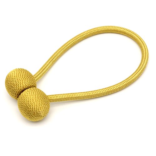 ZCINT 4 Pack Drape tiebacks Rope-European Strong Magnetic Holdbacks for Home Curtains/Window Decor(gold)