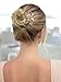 Mariell Handmade Rose Gold Bridal Hair Pin Stick - Silvery Leaves, Freshwater Pearls & Crystal Sprays