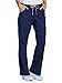 Landau Women's All Day Full Elastic Cargo Scrub Pant, Navy, Medium Tall