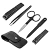 Raytix Nail Clipper Set for Men & Women – Travel Nail Care Kit with Black Stainless Steel Fingernail Clipper & Pedicure…