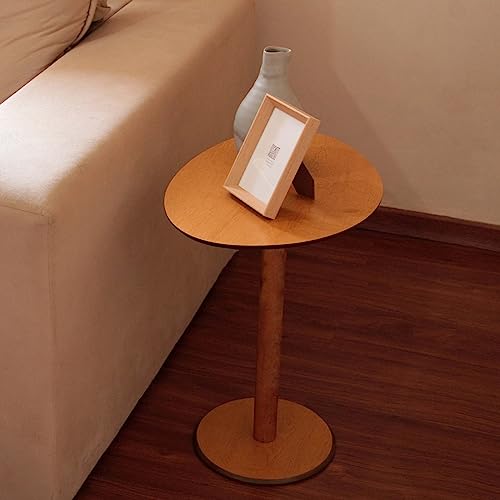 Mesa Lateral Monopé Laminada Design Orgânico 35x50cm (Mel)