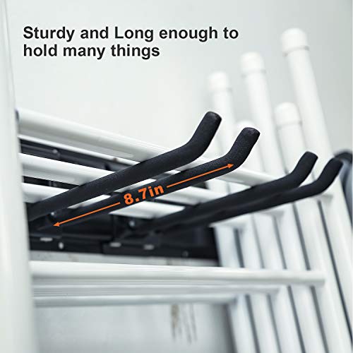 Wall Mount Storage Rack System Garage Hooks (2 Double Hanger, Small Set) - Thumbnail 2