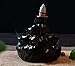 2500 Silk Art Ceramic Glaze Incense Smoke Cone Burner Backflow Censer Tower Holder Porcelain Decoration Charcoal Ash Catcher Tray Bowl for Yoga Bedroom DLXL-QJYT