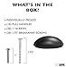 Ilyapa Matt Black Cup Drawer Pulls - 3 Inch Hole Center Bin Cup Drawer Handles, Bin Pulls Matte Black - 10 Pack of Kitchen Cabinet Hardware, Cupboard Handles and Knobs