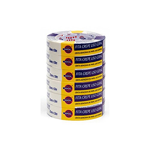 Fita Crepe 19 mm x 50 m Eurocel com 6