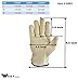 G & F Products 6003L-3 Premium Genuine Grain Cowhide Leather Work Gloves, 3-Pair, Large, Off-White