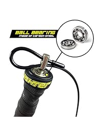 Play N Laughter Fitness Jump Rope - Cuerda de saltar pesada, cuerdas ajustables con núcleo de acero y sistema de rodamiento de bolas Para boxeo, MMA, entrenamiento de doble entrenamiento y crossfit, viene con bolsa de transporte.