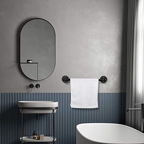 Elibbren 18 Inch Industrial Pipe Towel Bar, Bathroom Hardware Towel Bar Accessory, DIY Wall Mount Bath Towel Rack Holder, 1 Pack
