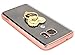 Samsung Galaxy S7 Edge Case, Bastex Slim Fit Clear Plastic TPU Rose Gold Bumper Case Cover with Bling Heart Pink Ring Holder Kickstand for Samsung Galaxy S7 Edge G936