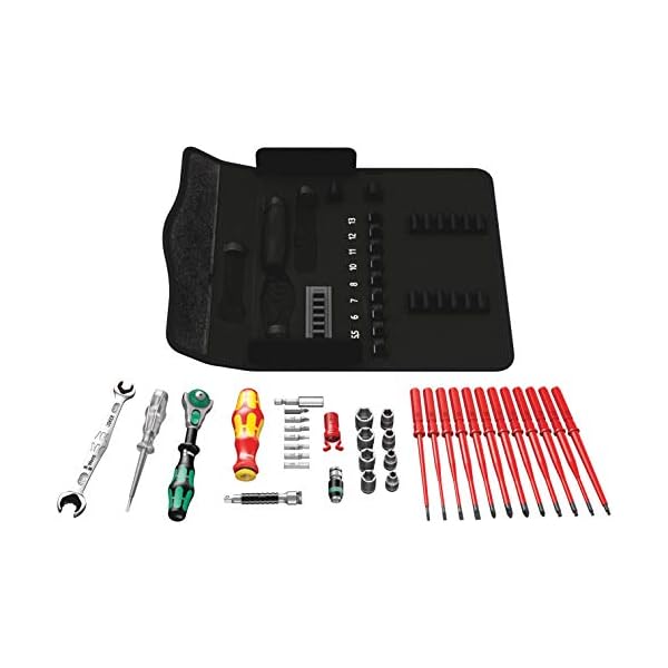 Wera 05135926001 KK W 1 Kraftform Kompakt W1 Wartung, 1/4" x 10 mm, Werkzeug-Set, 35-teilig Schwarz StÃ¼ck – Bild 4