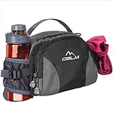 CGLM Hiking Fanny Pack with Water Bottle Holder Waist Bag Running Waist Pack Lumbar Pack Waterproof for Outdoor Travel Cycling Climbing Walking for iPhone 8 X iPod Samsung Phones Men Women