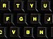 Glowing Reflective Fluorescent English US Lettering Keyboard Sticker