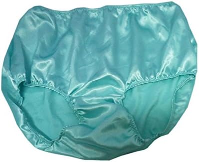 PSLBL LIGHT BLUE Satin Women Knickers Underwear Panties Sissy Briefs Vintage Style