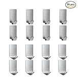 16 PCS Wall Hooks Hangers Self Adhesive Hooks, Heavy Duty Wall Hooks Stainless Steel Waterproof Hanger for Bathroom Kitchen Wardrobe and Dedroom