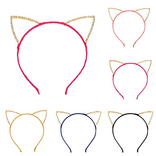 BAOBAO Girls Crystal Rhinestone Cat Ears Hairband Headband Hairwear Hair Accessories