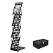 T-SIGN Foldable Pop up 4 Pockets Magazine Literature Brochure Catalog Holder Rack Stand, Portable Aluminium Oxford Case, Office and Tradeshow Display