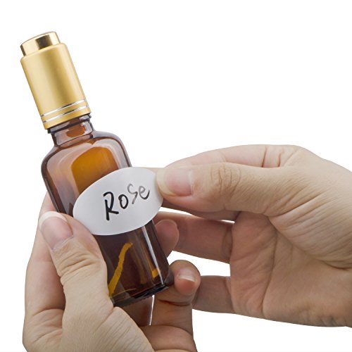 Essential Oil Bottle Labels 8 Sheets 696pcs Oval And Round Waterproof Oil-Proof Stickers Plus Bonus 2 Marker Pens from Leoter