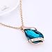 Mimgo Waterdrop Design Rhinestone Pendant Necklace Hook Earrings Chic Lady Jewelry Set