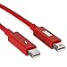 OWC Premium Thunderbolt 2 Cable, 2.0 meter (78 inch, 6.5 feet), Red