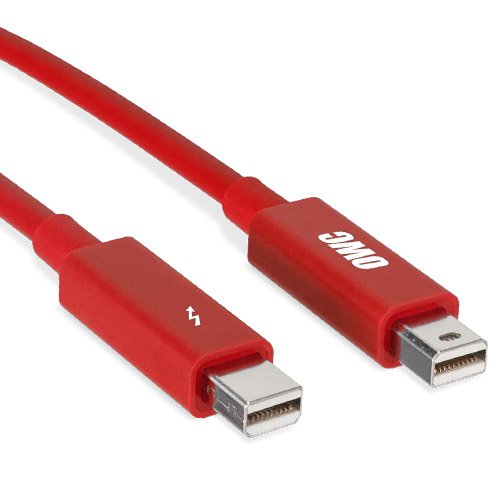 OWC Premium Thunderbolt 2 Cable, 2.0 meter (78 inch, 6.5 feet), Red