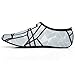 JustOneStyle NBERA Barefoot Flexible Water Skin Shoes Aqua Socks for Beach Swim Surf Yoga Exercise (8.3XL (US W:10.5~11 M:9.5~10.5), Black Gray)