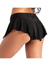 Falda de patinaje para dama, suave, color liso, falda pequeña