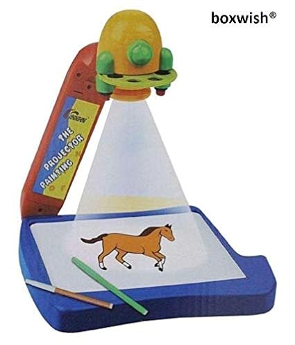 boxwish Projector Painting Set for Kids,Painting Projector for Kids,Projector Painting kit for Kids,3 in 1 Kids Painting Drawing Activity kit Projector Table,Painting Projector,Projector