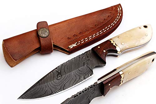 2121 BW/Custom Handmade Damascus Blade Professional Hunting Knife