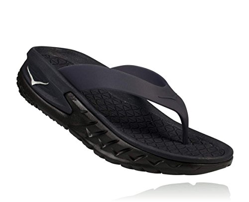 HOKA ONE ONE Womens Ora Recovery Flip Black Thong Sandal - 9
