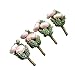 Yokoke Pink Groom Boutonniere with Pin, Artificial Succulent Plants Best Man Boutineers Buttonholes Corsage Bouquet Silk Flowers for Wedding Prom Man Suit Decor 4 Pcs