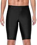 ATTRACO Mens Swim Jammer Tight Splice Sports Compression Swimsuit Jammer Shorts