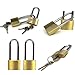 Keyed alike solid brass padock 1-9/16-inch(40mm) pin tumbler padlock long shackle with 2steel keys padlock 2packs