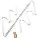 Remedios Crystal Satin Bridal Sash Wedding Belt for Wedding Party Prom Dress, White
