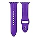 Sundo Apple watch band 38mm, Soft Silicone Replacement Wrist Strap Bracelet Band for Apple Watch Nike+ Sport Edition Series 2 Series 1(Purple 38 SM)