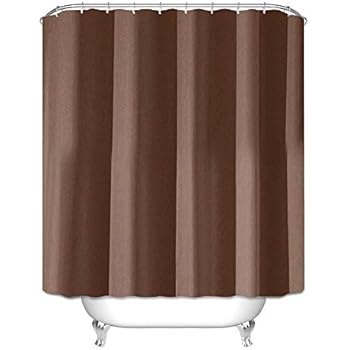 Amazon Com Fabric Solid Brown Shower Curtain Western Style