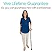 Vive Walking Cane for Women, Men, Elderly - Patented Offset Grip - Lightweight Adjustable Walking Aid with a Non-Slip Tip - Sturdy Balancing Mobility Aid for Seniors