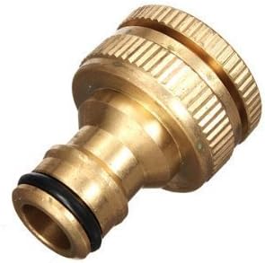 WofuL Hose Quick Connector 1/2" To 3/4" Brass Threaded Garden Water Hose Pipe Connector Tube Fitting Tap Adapter