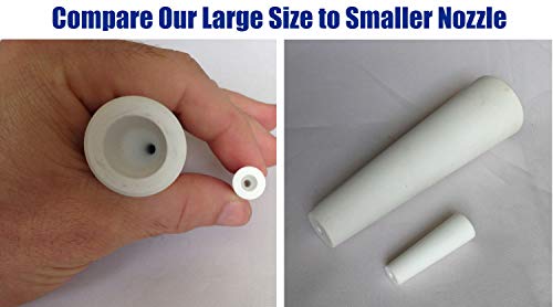 Large Ceramic Sandblaster Nozzle Tip: C1 (1/8" ID) Kennametal Quality, Longer-Lasting Professional Abrasive Blasting Nozzle Tip Replacement + Sandblasting 101 Ebook
