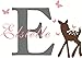 Lovely Custom-made Wall Decal Butterflies Deer Personalized Baby Name Wall Sticker Girls Nursery Room Decal Home Decor-You select name and color