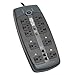 Tripp Lite 10 Outlet Surge Protector Power Strip, 8ft Cord, Right-Angle Plug, Tel/Modem/Coax Protection, RJ11, & $150,000 INSURANCE (TLP1008TELTV) primary